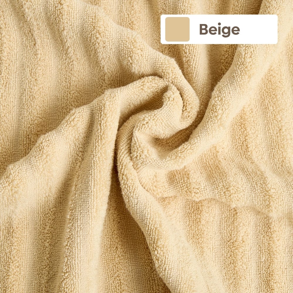 100% Cotton Allure Zero Twist Bath Towel- Pack Of 2 - (Beige, Dusty Blue) - Image 7