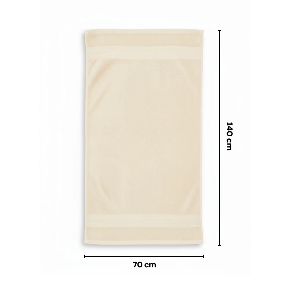 100% Cotton Bath Towel, Off White - Image 5