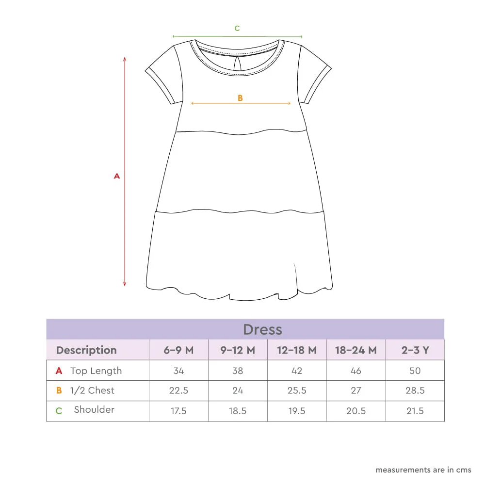 100% Cotton Cap Sleeve Girl Dress, Green - Image 7