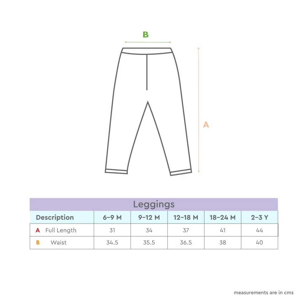 100% Cotton Full Length Girl Leggings, Grey - Image 7