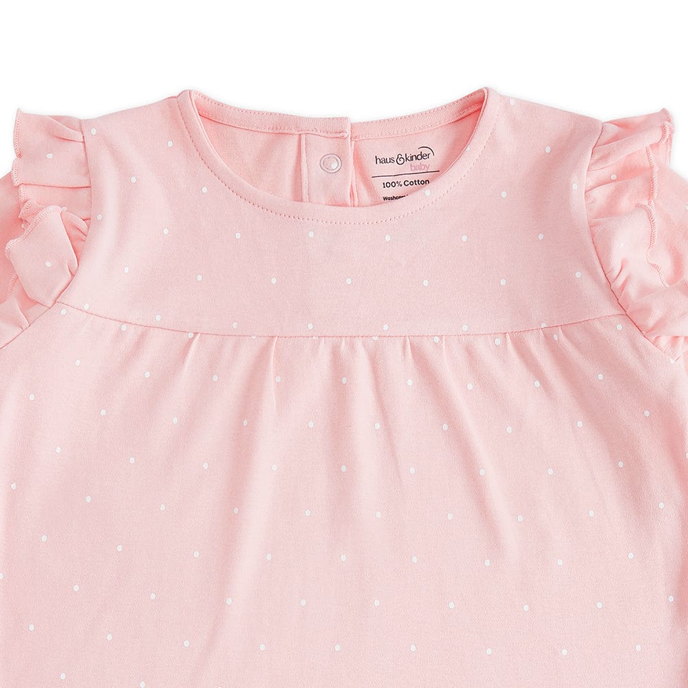 100% Cotton Full Sleeve Girl Top, Pink - Image 3