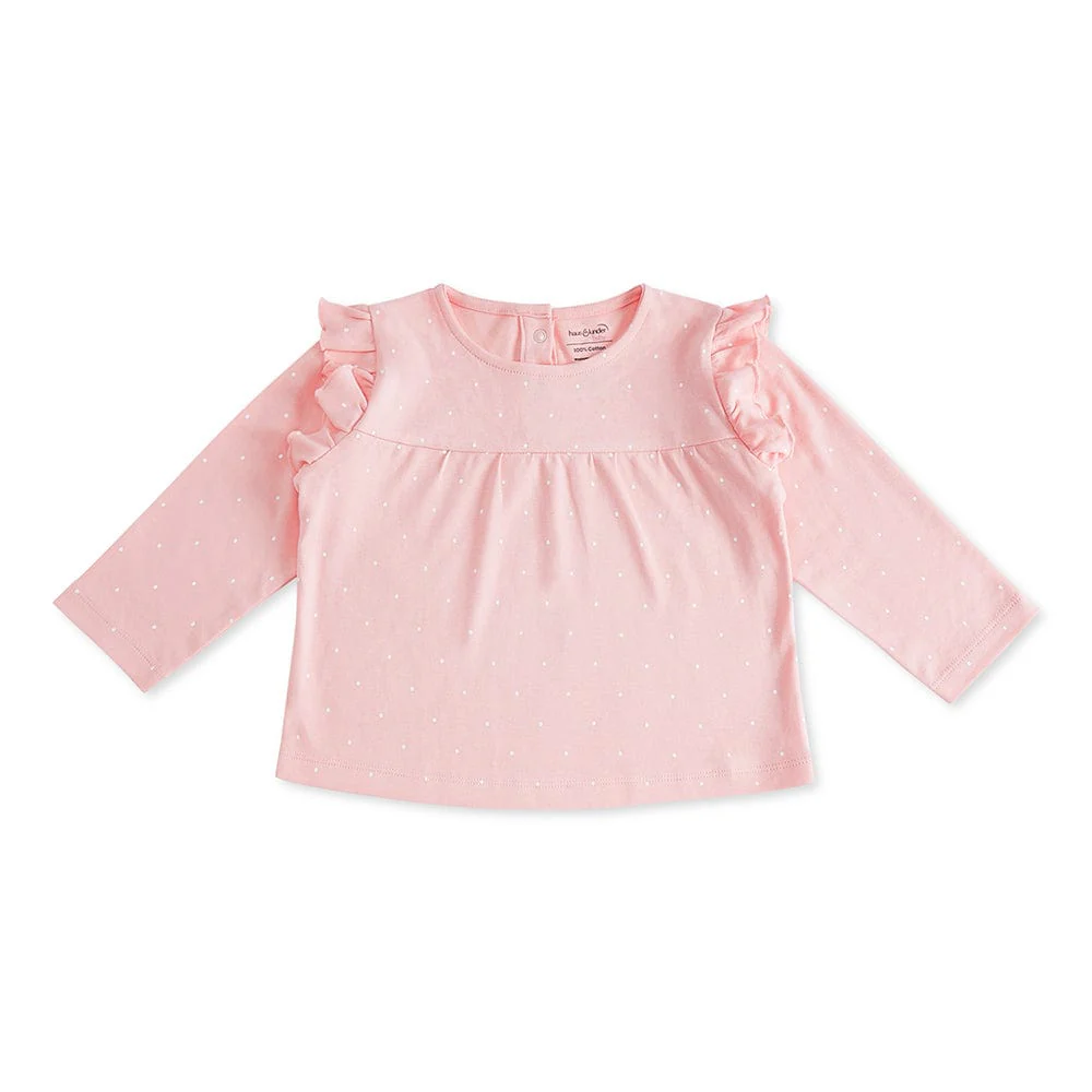 100% Cotton Full Sleeve Girl Top, Pink - Image 4