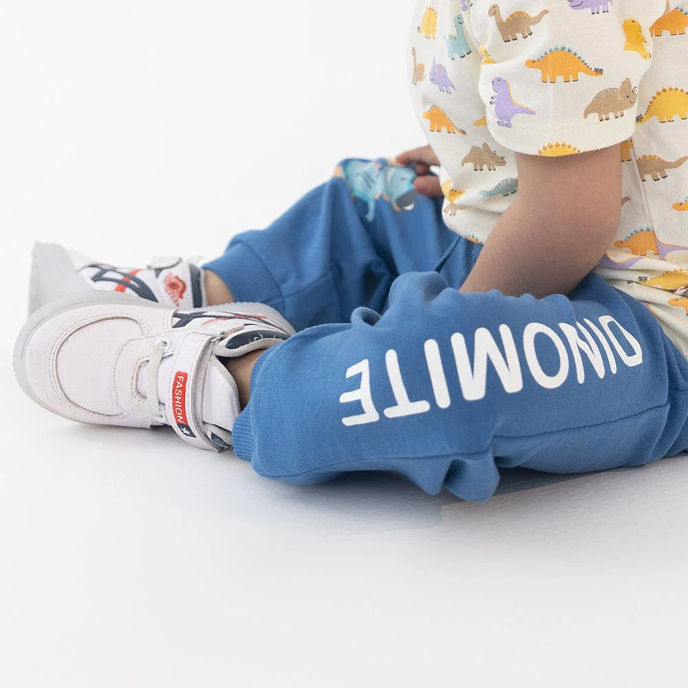 100% Cotton Half Sleeve Boy Lounge Sets, Blue-White - Image 5