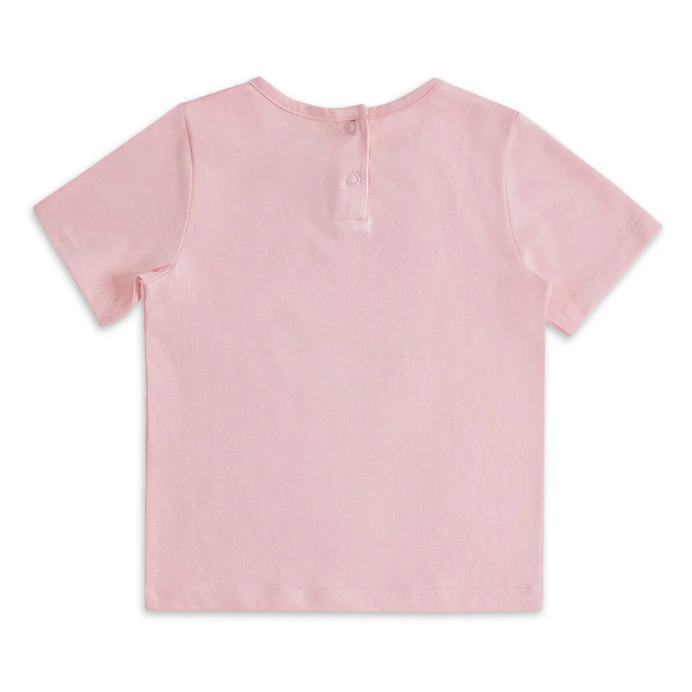100% Cotton Half Sleeve Girl T-Shirt, Peach - Image 6