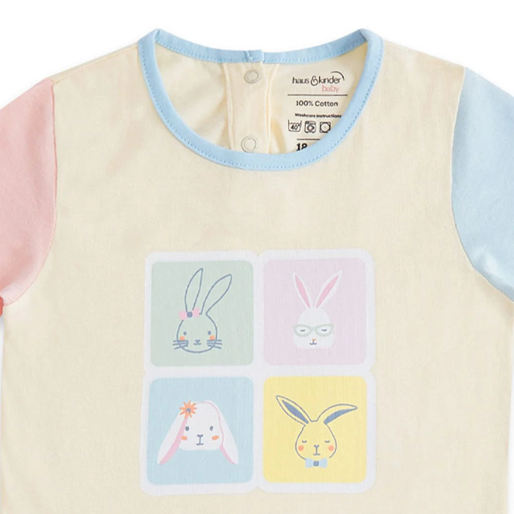 100% Cotton Half Sleeve Girl T-Shirt, White - Image 4