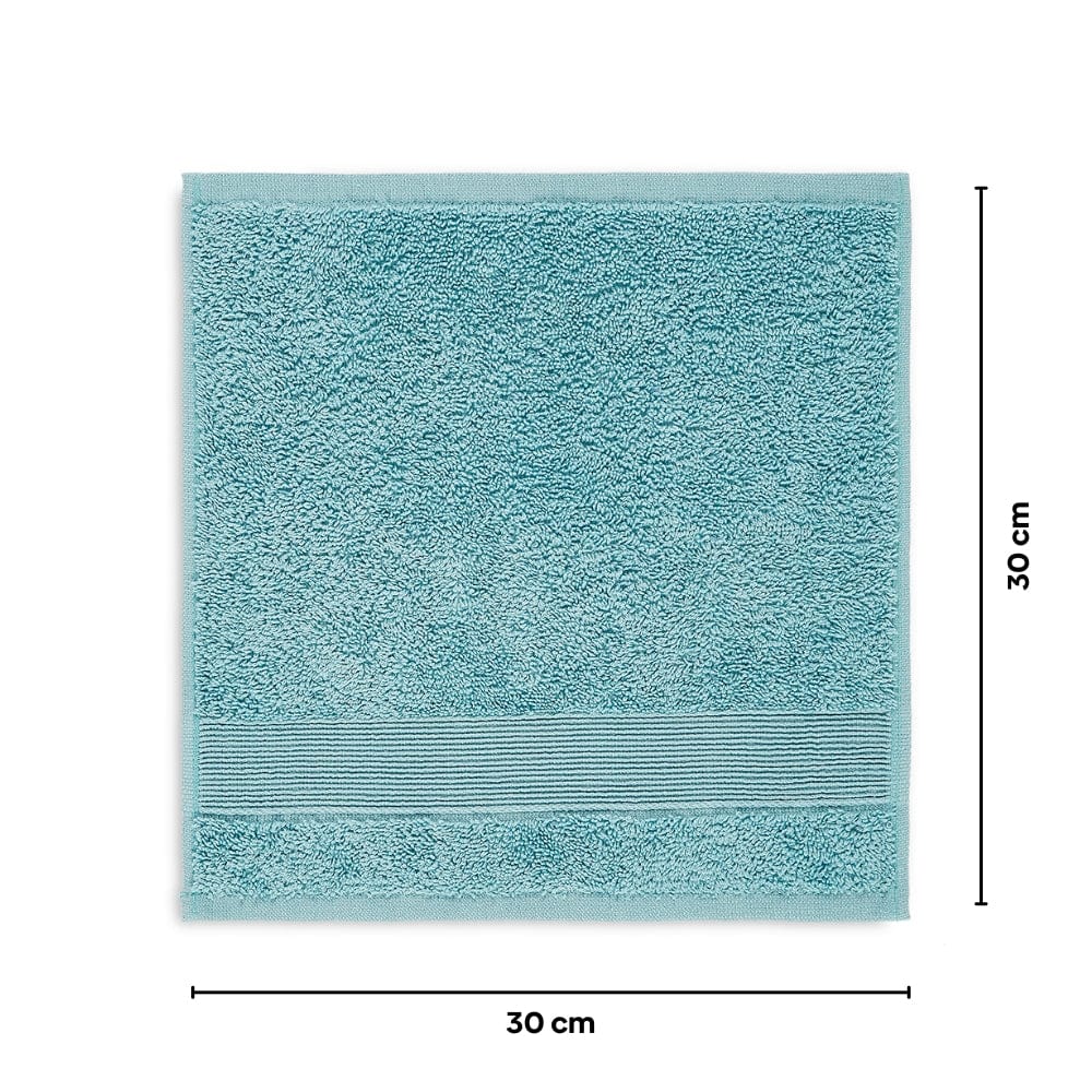 100% Cotton Harmonry Combed Face Towel- Pack Of 12 (Cameo Pink, Almond, Coastal Blue) - Image 4