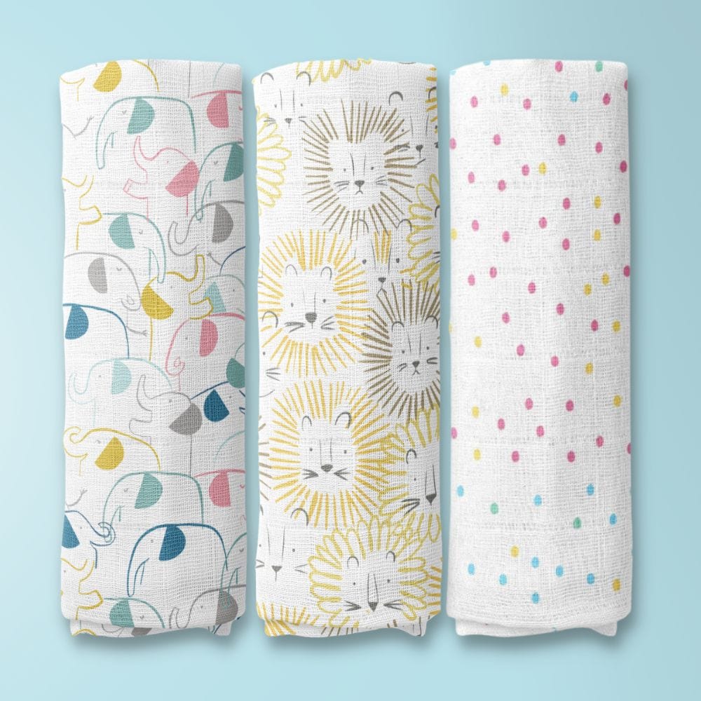 Muslin Swaddles, Pack Of 3 - Image 5