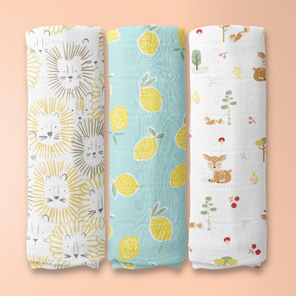 Muslin Swaddles, Pack Of 3 - Image 7