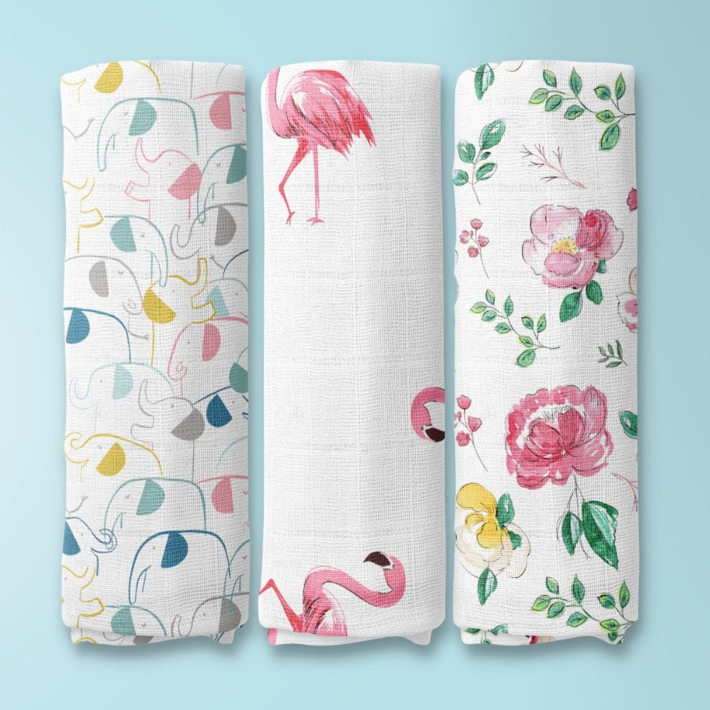 Muslin Swaddles, Pack Of 3 - Image 8