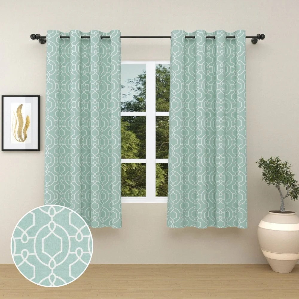 Aqua Angles Curtain Set - Image 3