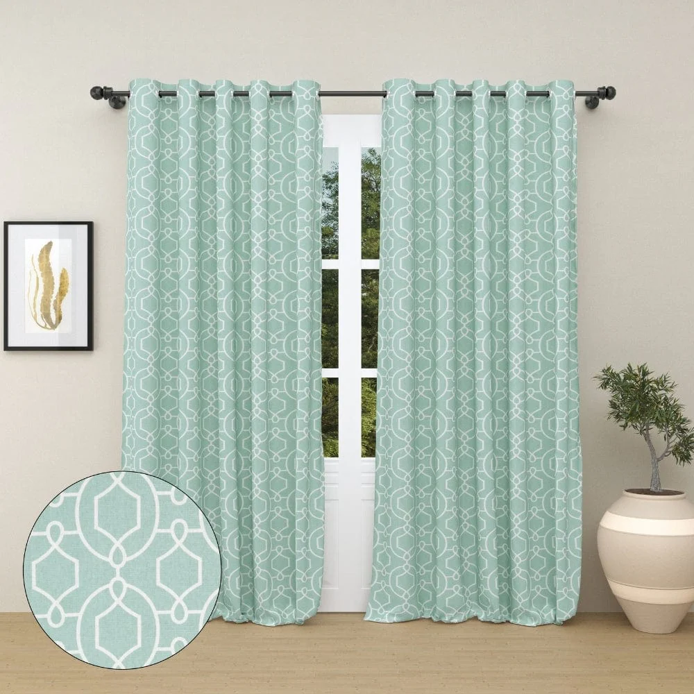 Aqua Angles Curtain Set - Image 4