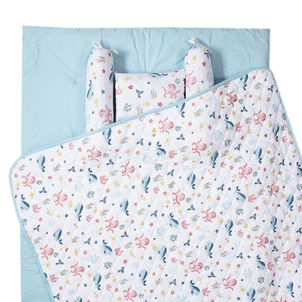 Bedding Set: Mattress, Bolsters with Quilt (Pack of 5) - Image 4