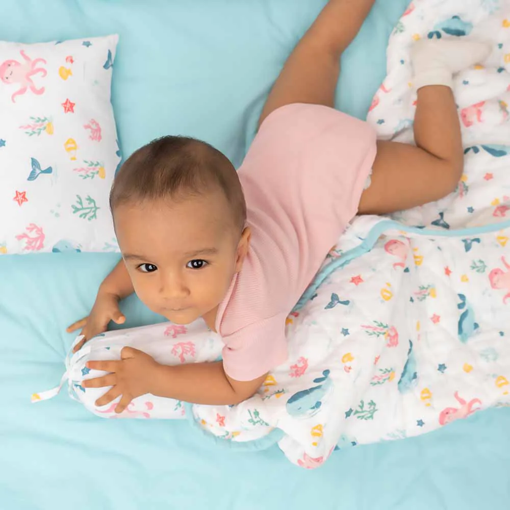 Bundle of Joy Bedding Set: Mattress, Bolsters with Quilt (Pack of 5,Vitamin Sea) - Image 4