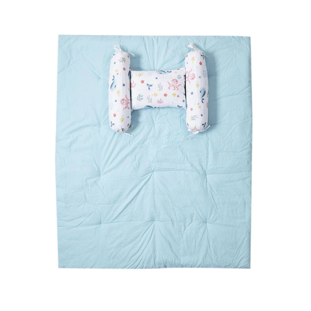 Bundle of Joy Bedding Set: Mattress, Bolsters with Quilt (Pack of 5,Vitamin Sea) - Image 6