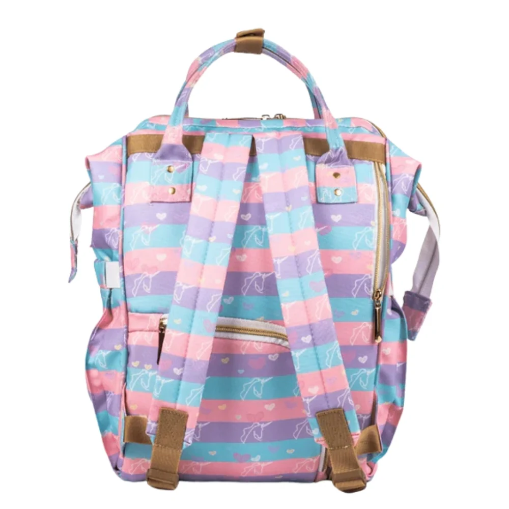 Art on Canvas - Chic Diaper Bag Backpack for New Moms, Unicorn - Image 3