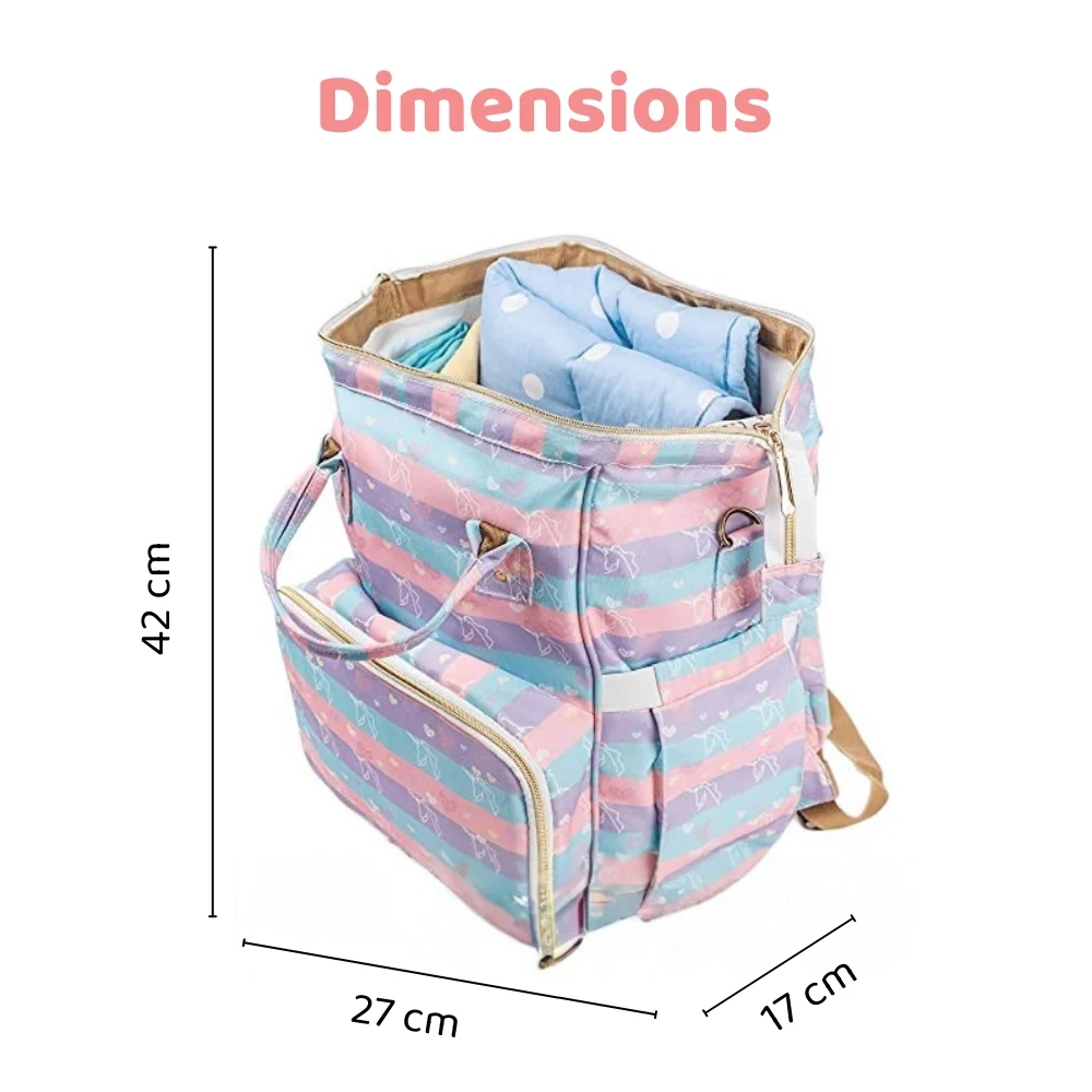 Art on Canvas - Chic Diaper Bag Backpack for New Moms, Unicorn - Image 5