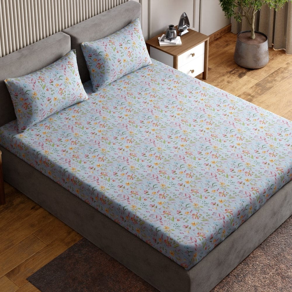 Digital Printed 210 TC Bedsheet- Petal Haze - Image 3