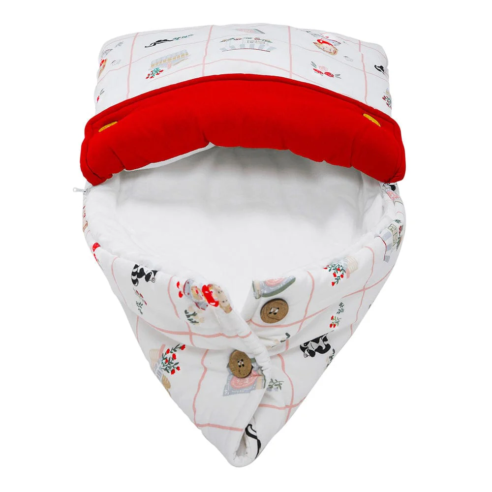 Cotton Carrier Nest cum Sleeping Bag, Scarlet on Adventure - Image 6
