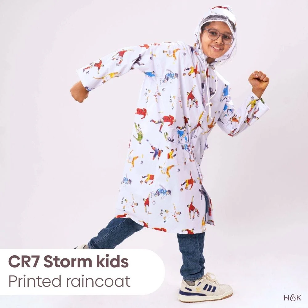 CR7 Storm Kids Printed Raincoat 6-10 yrs - Image 3