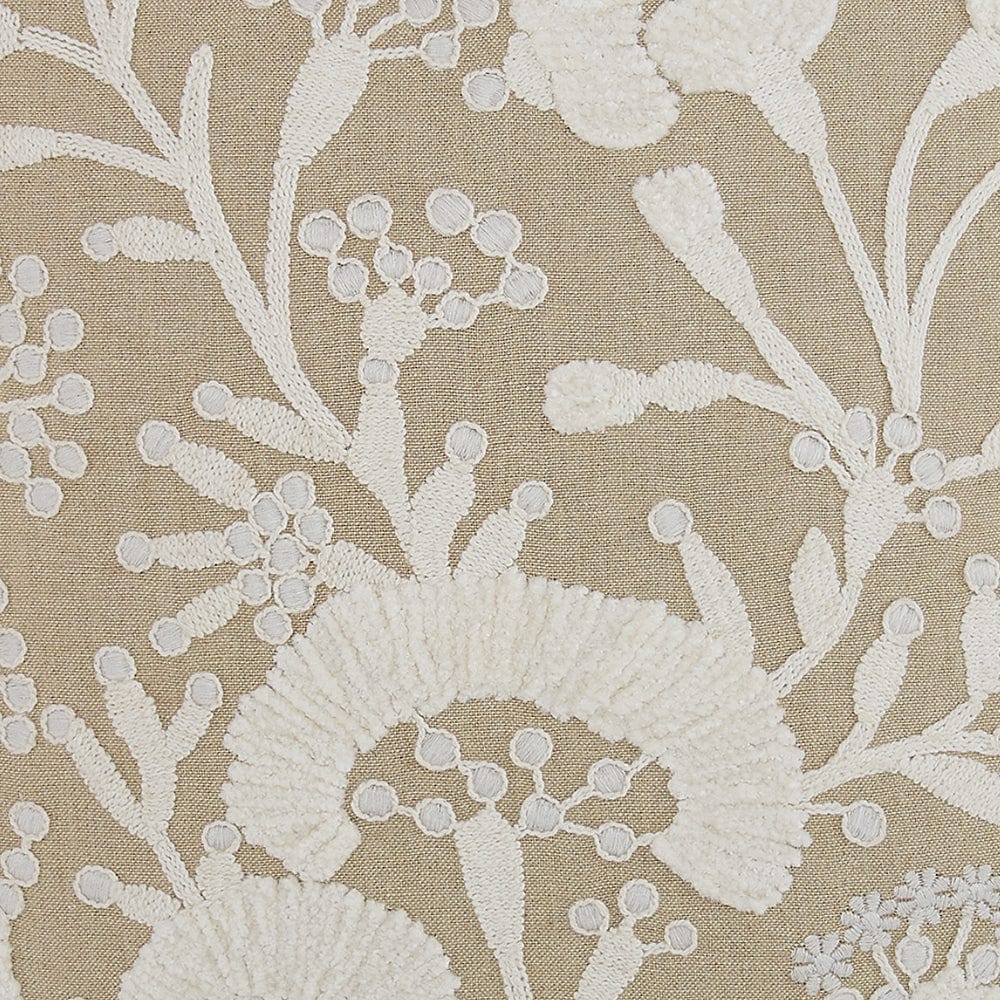 Embroidered Decorative Cushion Cover, Serene Foliage Bunch - Image 3