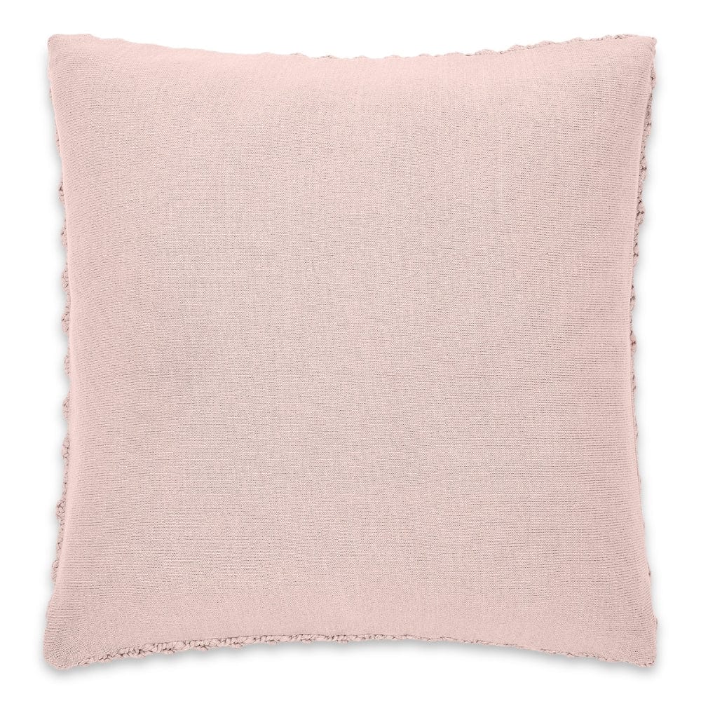 Knitted Decorative Bubble knit Cushion Cover, Cameo Pink - Image 3