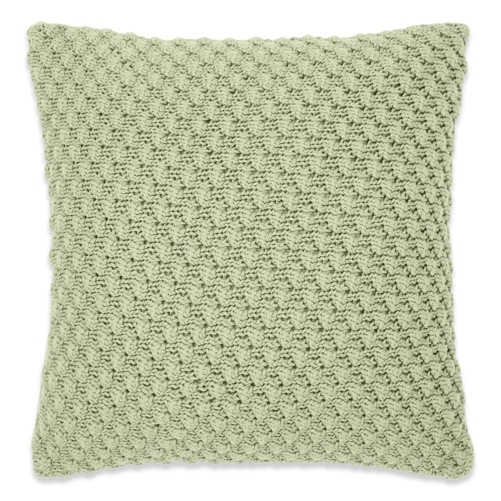 Knitted Decorative Bubble knit Cushion Cover, Desert Sage - Image 5