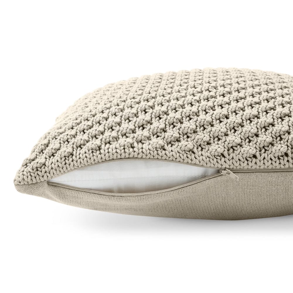 Knitted Decorative Bubble knit Cushion Cover, Pale Whisper - Image 6