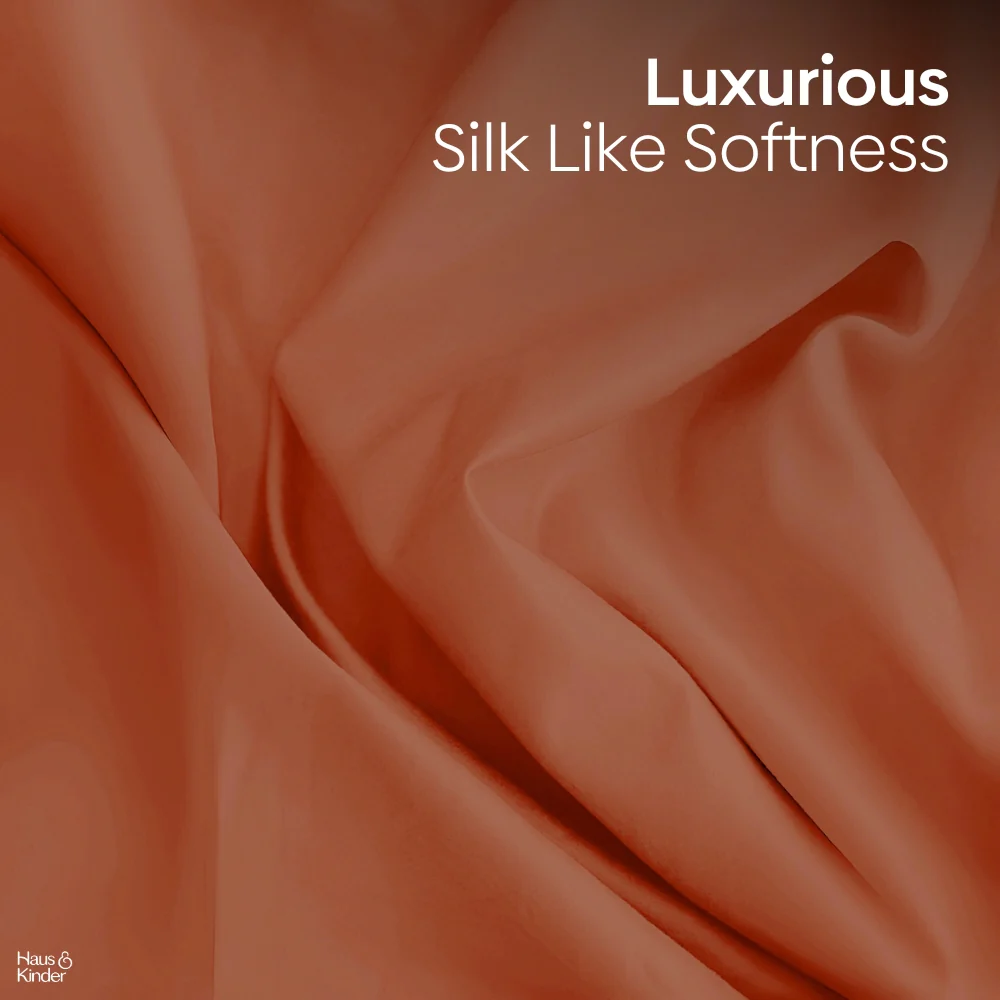 Luxury 300 TC Sateen 100% Cotton Bedsheet, Terracotta Dreams - Image 3