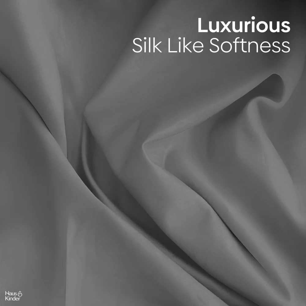 Luxury 300 TC Sateen 100% Cotton King Flat Bedsheet, Fogstone - Image 3