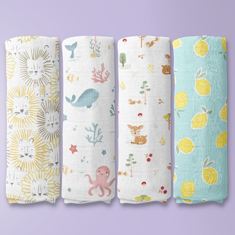 Muslin Swaddles Pack of 4 - Image 4