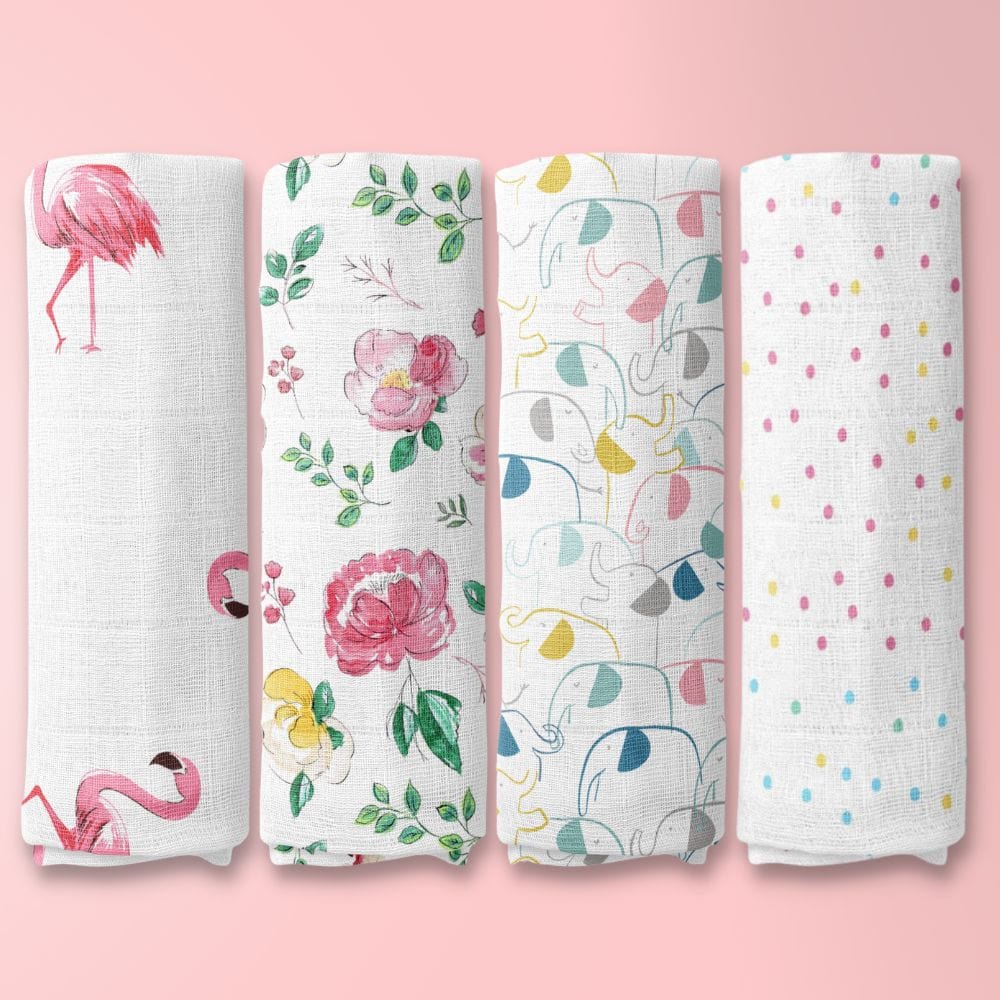 Muslin Swaddles Pack of 4 - Image 5