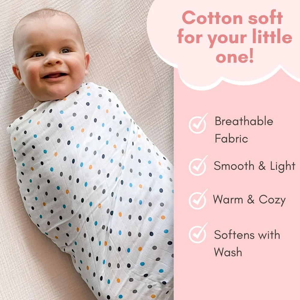 Muslin Swaddles Pack of 5 - Image 9