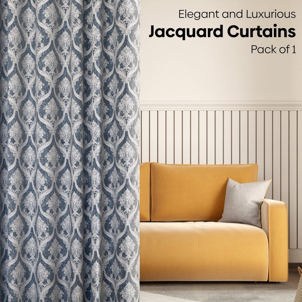 Ornate Symphony Curtain, Sapphire - Image 5