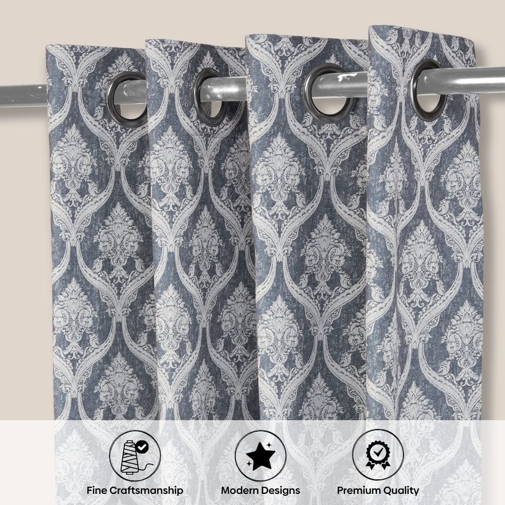 Ornate Symphony Curtain, Sapphire - Image 6