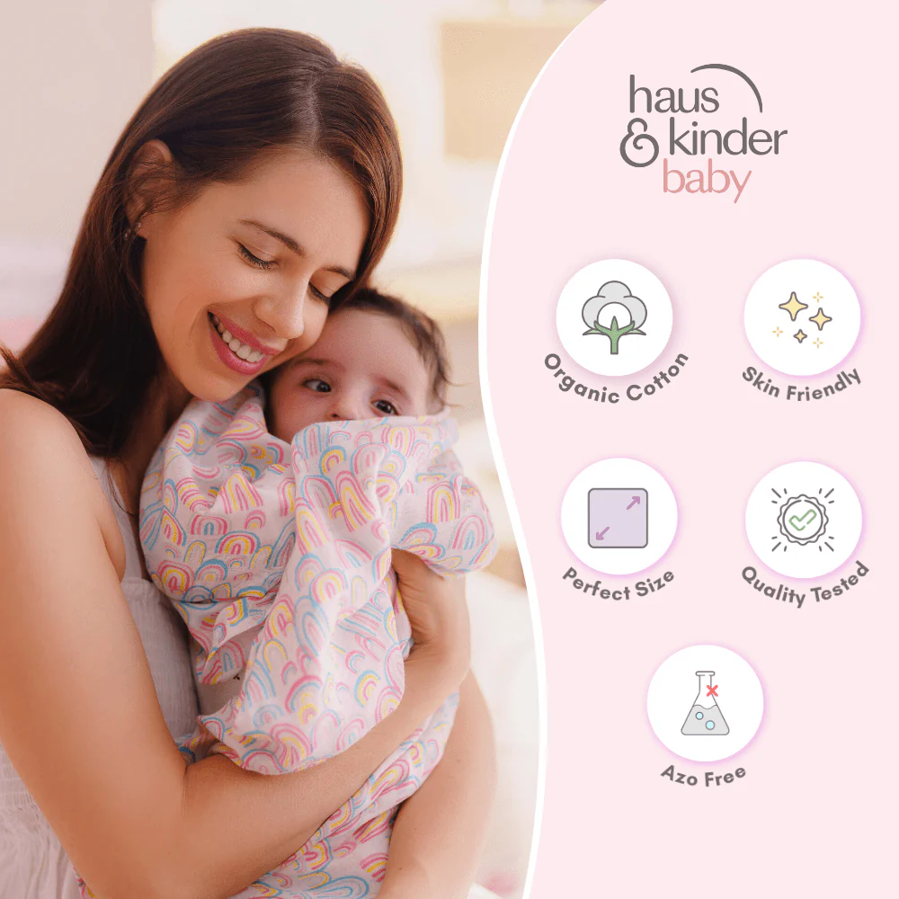 Papillon Paradise Collection 100% Organic Cotton Muslin Swaddle Pack Of 3 - Image 5