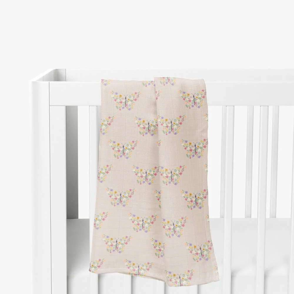 Papillon Paradise Collection 100% Organic Cotton Muslin Swaddle Pack Of 3 - Image 8