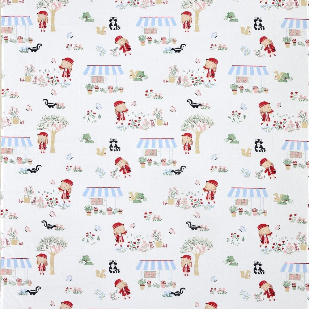 Percale 210 TC Single Flat Bedsheet- Scarlet on Adventure - Image 4