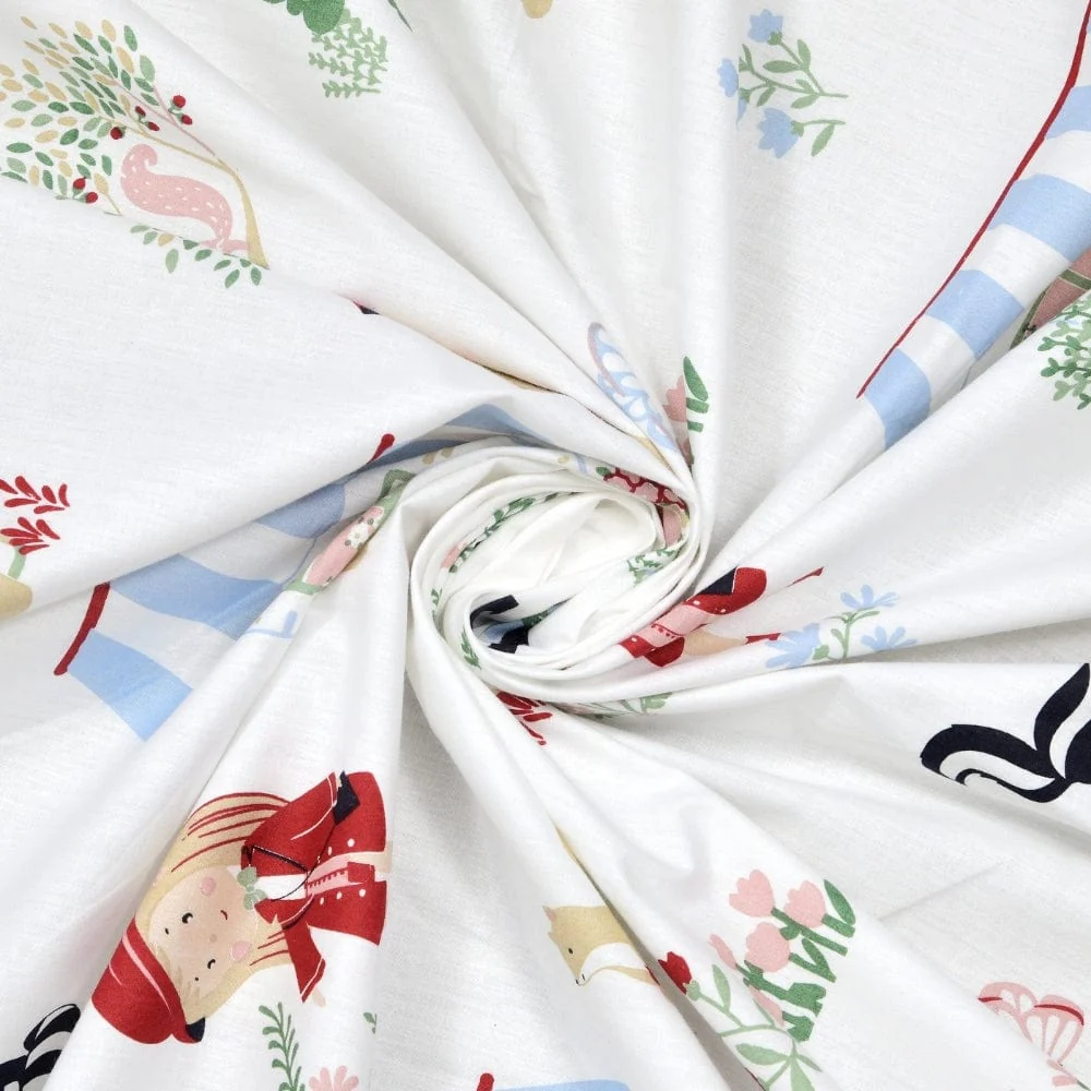 Percale 210 TC Single Flat Bedsheet- Scarlet on Adventure - Image 5