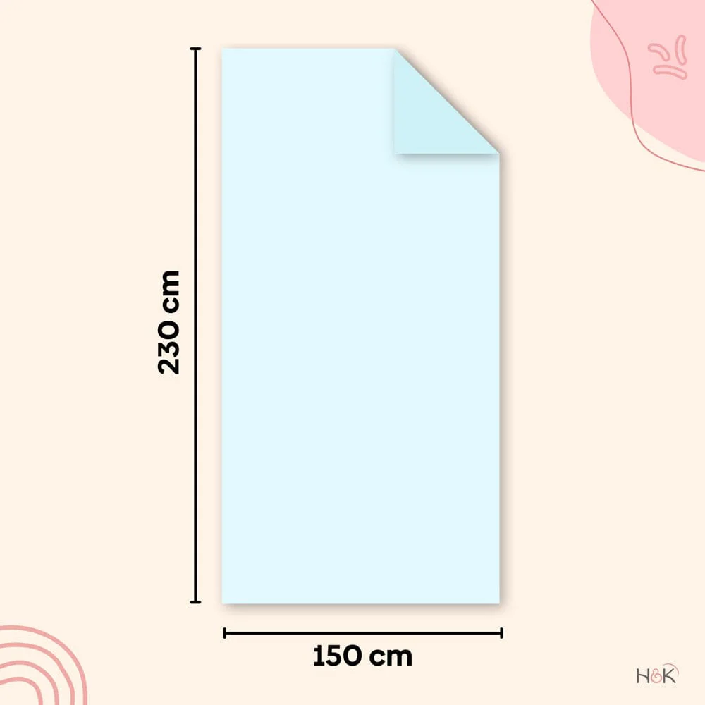 Plain Brush Cloth Super Soft Plush Single Flannel Blanket- Sky Blue - Image 4