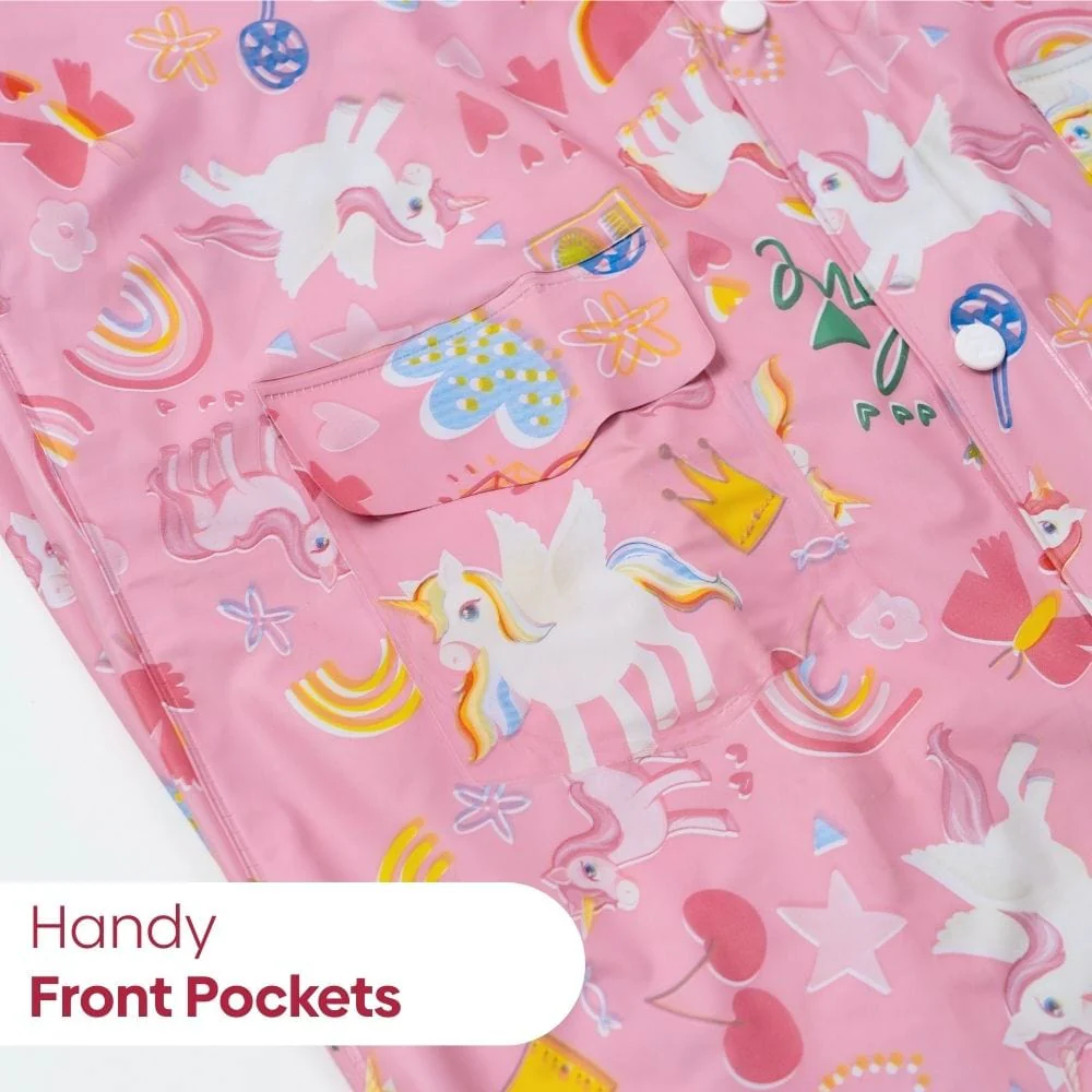 Puddlecorn Kids Printed Raincoat 6-10yrs - Image 4