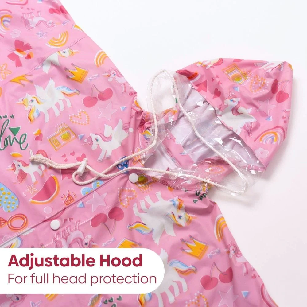 Puddlecorn Kids Printed Raincoat 6-10yrs - Image 5