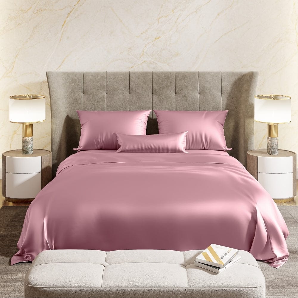Satin Royale Muted Rose 300TC Satin King Bedsheet - Image 3