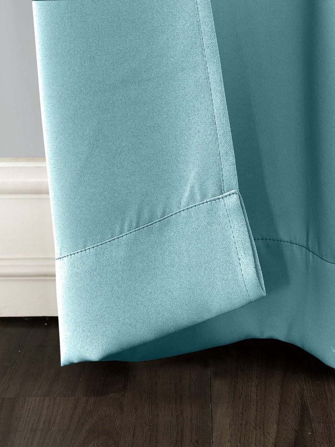 Solid blackout curtains set of 2, Torquoise - Image 3